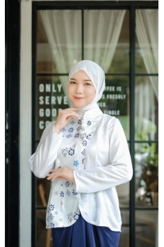 Baju Atasan kebaya Modern Azzura White